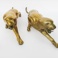 Art Deco Brass Cougar Panther Tiger Statues from Europe (1 LEFT - Sold Individually)