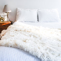 Alpaca Hide and Wool Rug Throw Blanket