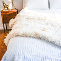 Alpaca Hide and Wool Rug Throw Blanket