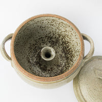 Speckled Grey Ceramic Baking Stew Pot With Lid