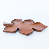 Mahogany Leaf Wood Tray Made in Haiti