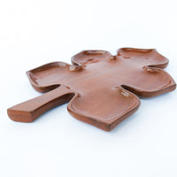 Mahogany Leaf Wood Tray Made in Haiti