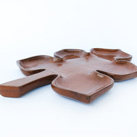 Mahogany Leaf Wood Tray Made in Haiti