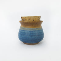 Ceramic Pottery Spice Jar with Cork Lid
