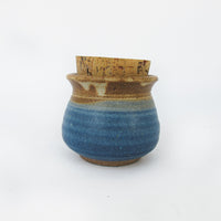 Ceramic Pottery Spice Jar with Cork Lid
