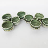 Green Glaze Ceramic Mug Cups (Sold in Sets of 4)