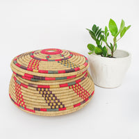 Woven Storage Basket with Lid