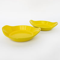 Yellow Enamelware Cast Iron Mini Serve Pans