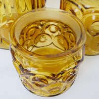 LE Smith Moon and Stars Amber Glass Kitchen Canister Set
