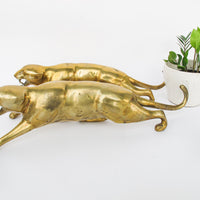 Art Deco Brass Cougar Panther Tiger Statues from Europe (1 LEFT - Sold Individually)