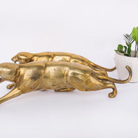 Art Deco Brass Cougar Panther Tiger Statues from Europe (1 LEFT - Sold Individually)