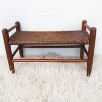 Splint Wood Stool Bench Ottoman Plant Stand