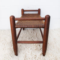Splint Wood Stool Bench Ottoman Plant Stand