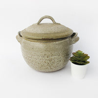 Speckled Grey Ceramic Baking Stew Pot With Lid