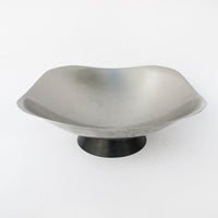 West Bend Stainless Steel Midcentury Saucer Serving Bowl  -  Made in the USA