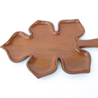 Mahogany Leaf Wood Tray Made in Haiti