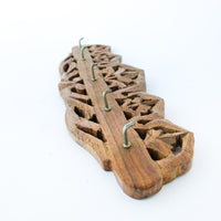 Carved Wood Key Wall Rack Made in India