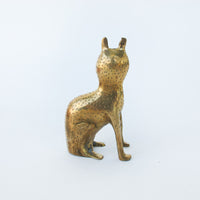 Etched Brass Cat Sculpture Figure
