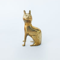 Etched Brass Cat Sculpture Figure
