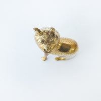 Etched Brass Cat Sculpture Figure