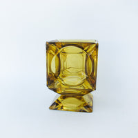 Amber Glass Retro Ashtray