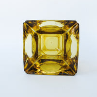 Amber Glass Retro Ashtray