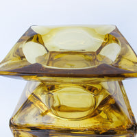 Amber Glass Retro Ashtray