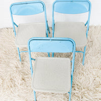Childrens Kids Folding Metal Chairs