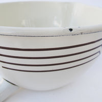 Mixing and Measuring Bowl with Spout - White, Linex Enamel, Made in Taiwan