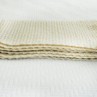 Chevron Knitted Crochet Ivory Throw Blanket