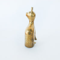 Etched Brass Cat Sculpture Figure