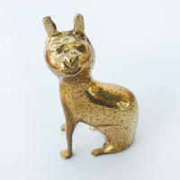 Etched Brass Cat Sculpture Figure