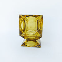 Amber Glass Retro Ashtray
