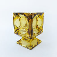 Amber Glass Retro Ashtray