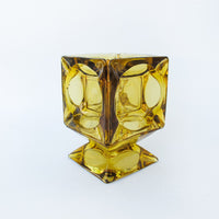 Amber Glass Retro Ashtray
