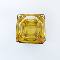 Amber Glass Retro Ashtray