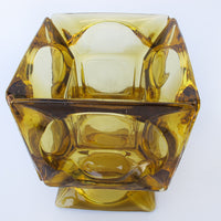 Amber Glass Retro Ashtray