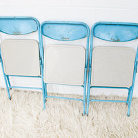 Childrens Kids Folding Metal Chairs