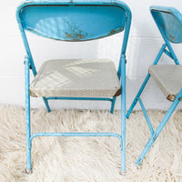 Childrens Kids Folding Metal Chairs