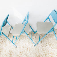 Childrens Kids Folding Metal Chairs