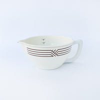 Mixing and Measuring Bowl with Spout - White, Linex Enamel, Made in Taiwan