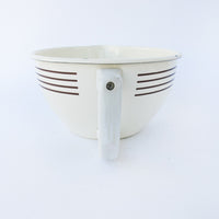 Mixing and Measuring Bowl with Spout - White, Linex Enamel, Made in Taiwan