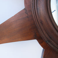 Starburst Mirror with Wood Frame