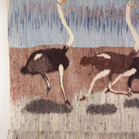 African Woven Ostrich Tapestry - Imbutu Made of Mohair