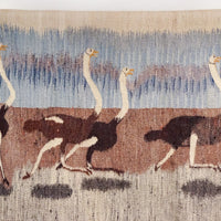 African Woven Ostrich Tapestry - Imbutu Made of Mohair