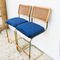 Upholstered Marcel Breuer Barstool Chair Set of Two