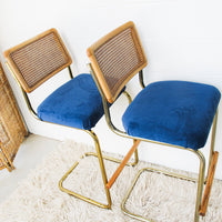 Upholstered Marcel Breuer Barstool Chair Set of Two