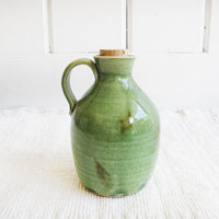 Ceramic Oil Jug Jar with Cork Stopper Made in Portugal