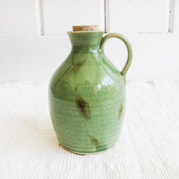 Ceramic Oil Jug Jar with Cork Stopper Made in Portugal