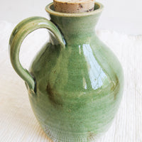 Ceramic Oil Jug Jar with Cork Stopper Made in Portugal